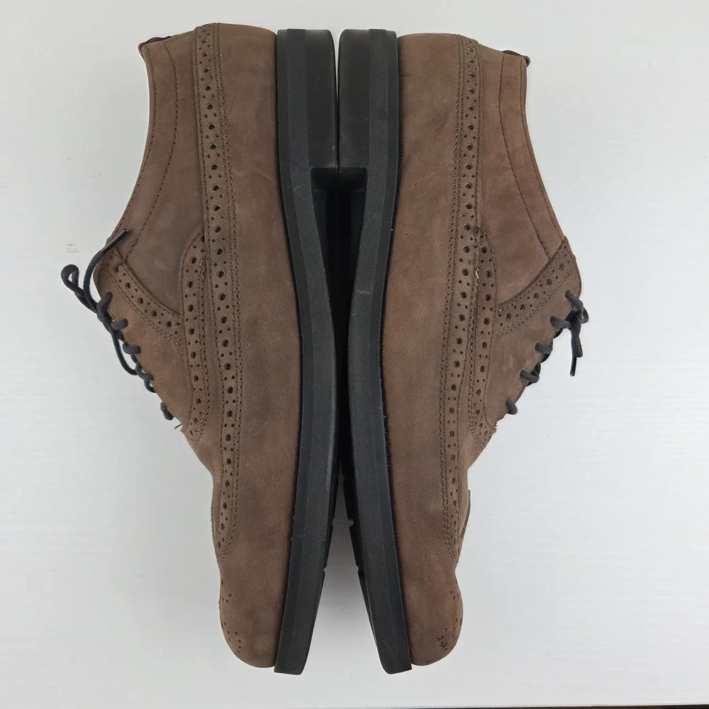 Dexter Men's Brown Suede Leather Waterproof Wing Tip Lace Up Shoes‎ Size 10.5 WW